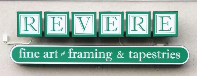 Original Revere storefront sign.